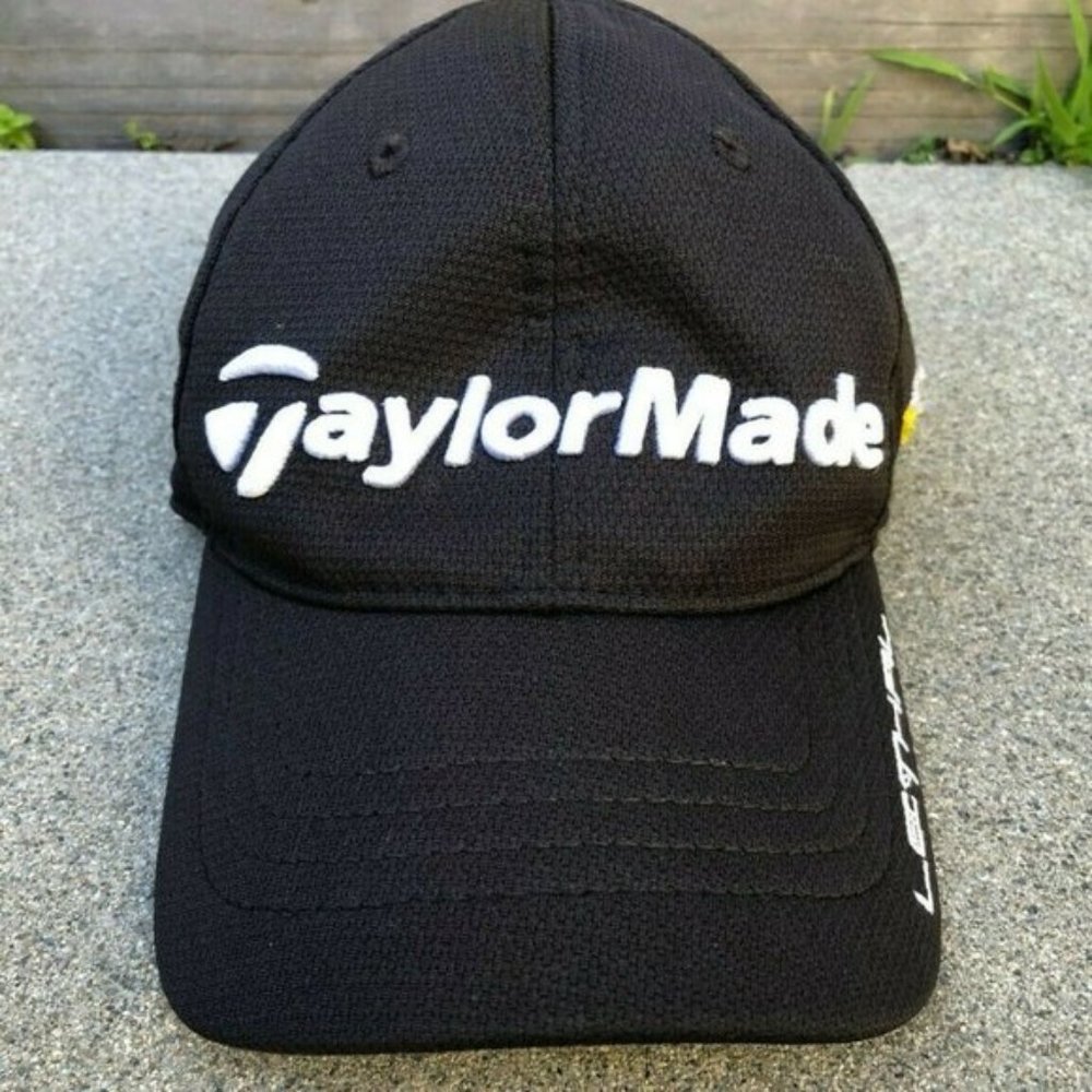 TAYLORMADE Golfing Lethal RBZ Mesh Cap Hat Men's Black Adjustable Embroidered